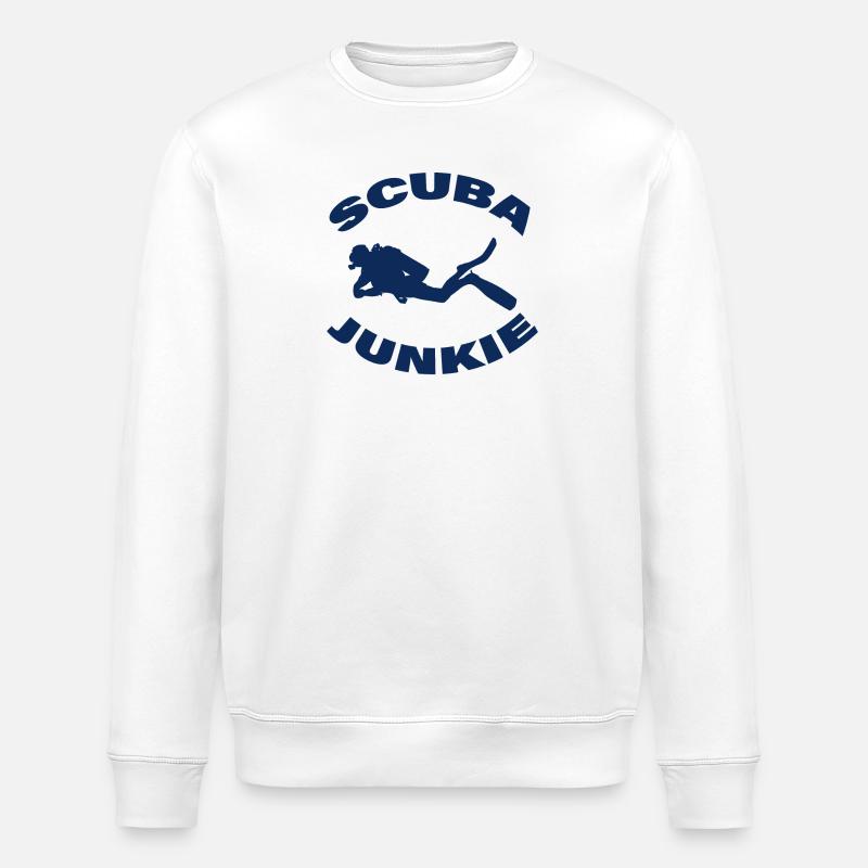 SCUBA JUNKIE - Stanley/Stella Unisex Bio-Sweatshirt ROLLER - Weiß