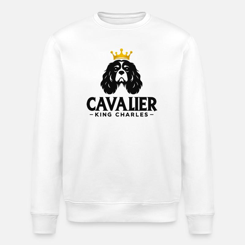 Cavalier King Charles Couronné - Sweat bio ROLLER Stanley/Stella Unisexe - blanc
