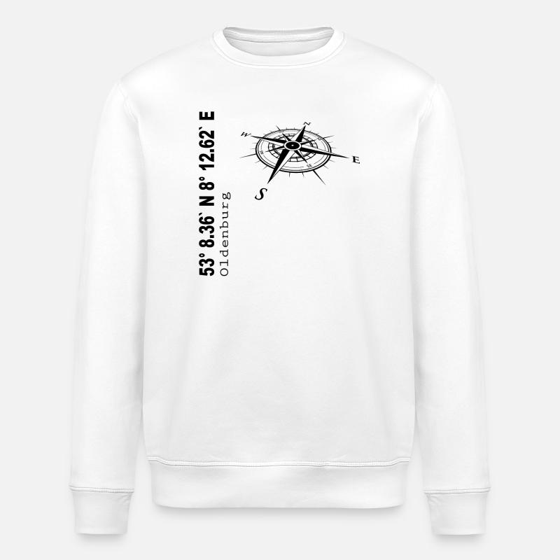 Koordinaten Oldenburg - Stanley/Stella Unisex Bio-Sweatshirt ROLLER - Weiß