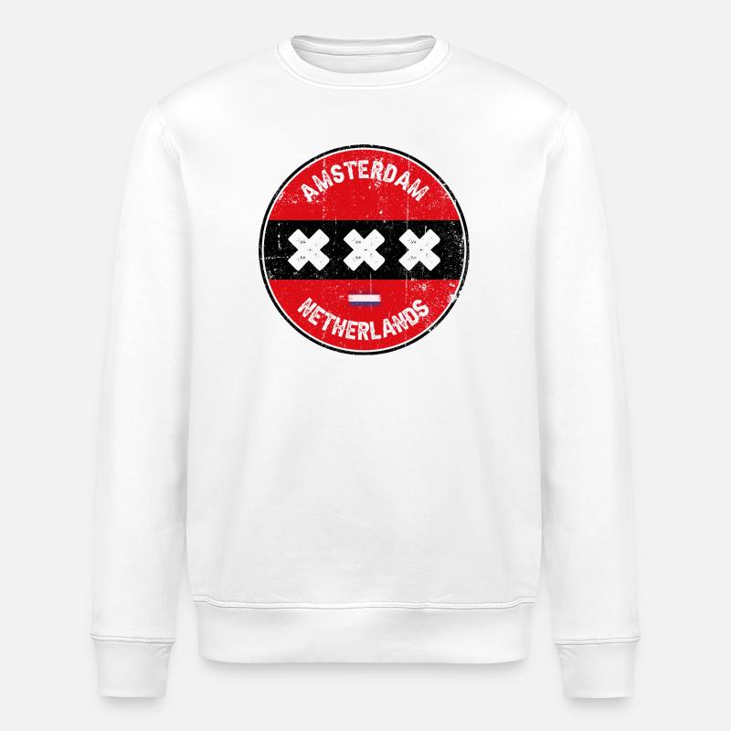 Amsterdam, Pays-Bas - Sweat bio ROLLER Stanley/Stella Unisexe - blanc