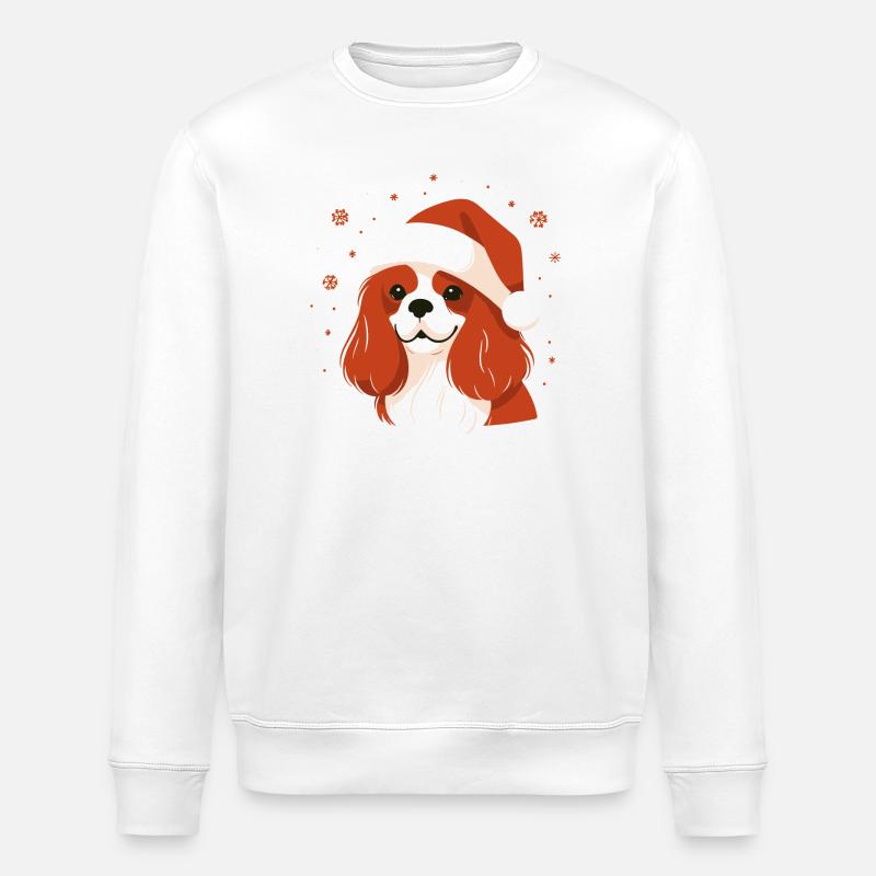 Cavalier Noël - Cadeau Mignon - Sweat bio ROLLER Stanley/Stella Unisexe - blanc