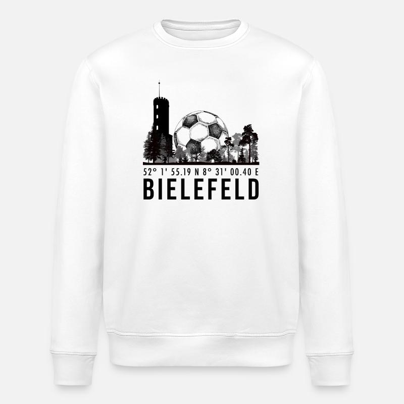 Koordinaten Bielefeld - Stanley/Stella Unisex Bio-Sweatshirt ROLLER - Weiß