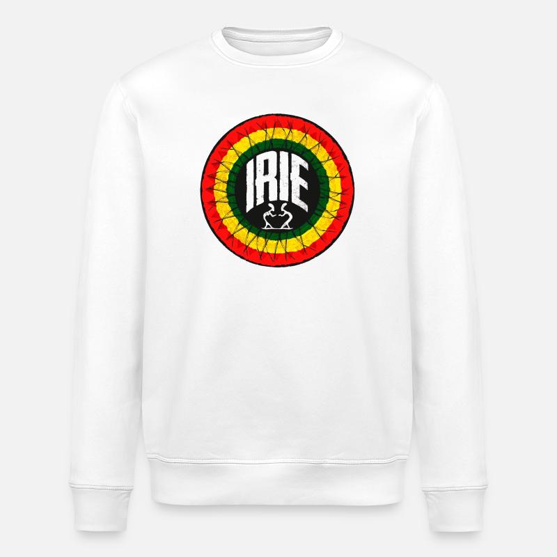 Irie - Reggae - Sweat bio ROLLER Stanley/Stella Unisexe - blanc