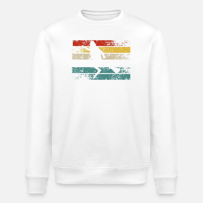 Retro Stripe Silhouette Dance - Stanley/Stella ROLLER Unisex Organic Sweatshirt - white