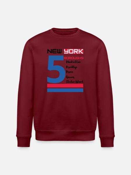 New York City Five Boroughs Love New York Bronx - Stanley/Stella ROLLER Unisex Organic Sweatshirt - white