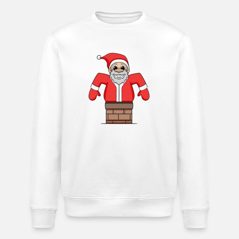 Santa Claus is stuck - Stanley/Stella ROLLER Unisex Organic Sweatshirt - white