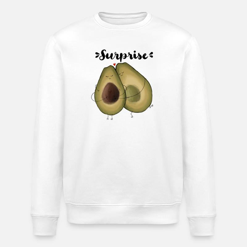 Surprise Avocado - Stanley/Stella Unisex Bio-Sweatshirt ROLLER - Weiß