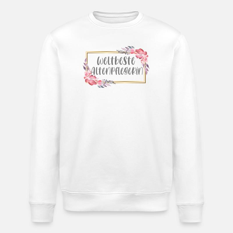 Altenpflegerin Pflegerin Mädchen Geschenk - Stanley/Stella Unisex Bio-Sweatshirt ROLLER - Weiß