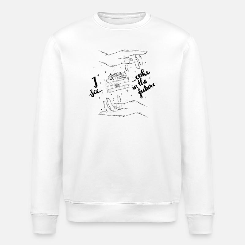 I see... cake in the future - Stanley/Stella Unisex Bio-Sweatshirt ROLLER - Weiß