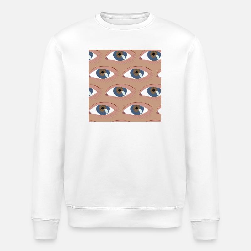 Les yeux alignés - Sweat bio ROLLER Stanley/Stella Unisexe - blanc