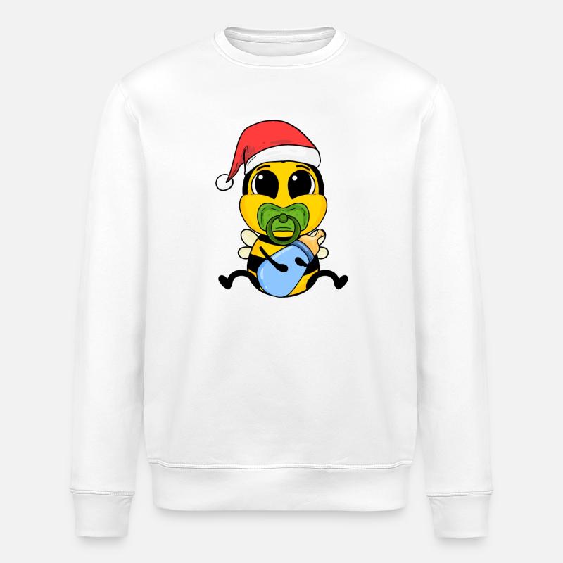 Abeille bébé Noël - Sweat bio ROLLER Stanley/Stella Unisexe - blanc