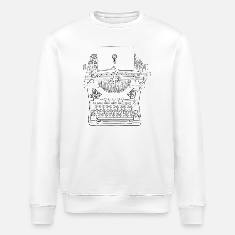 L’amour de la machine à écrire - Sweat bio ROLLER Stanley/Stella Unisexe - blanc