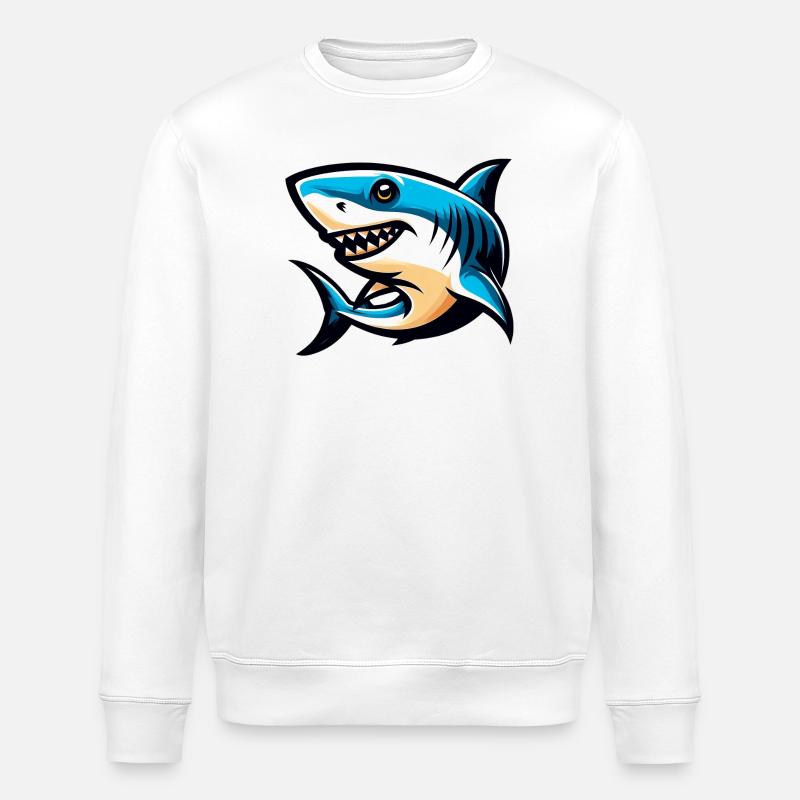 Requin blanc - Sweat bio ROLLER Stanley/Stella Unisexe - blanc