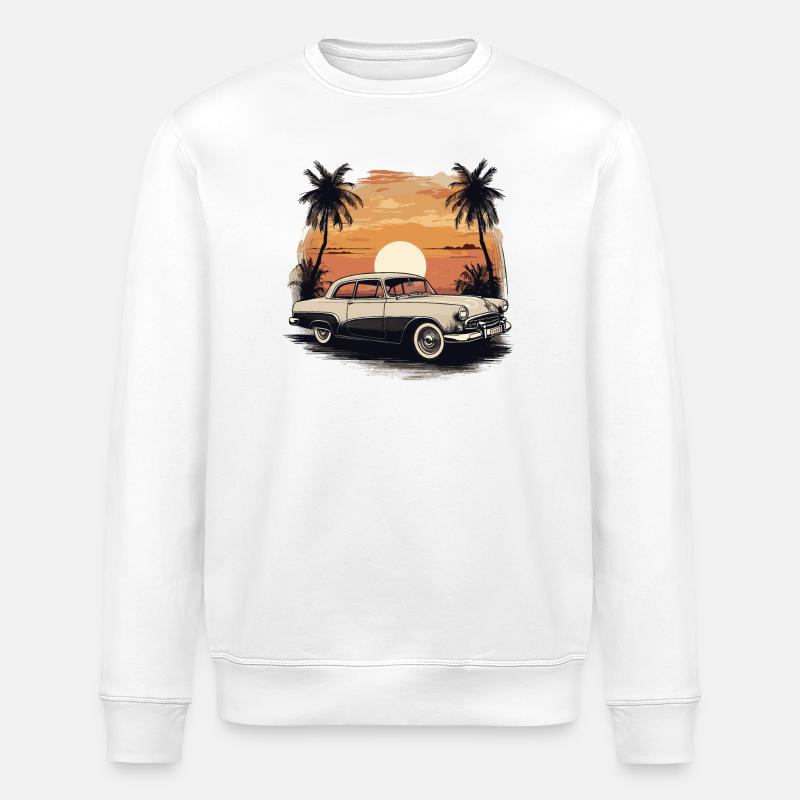Voitures de collection 1950 - Sweat bio ROLLER Stanley/Stella Unisexe - blanc