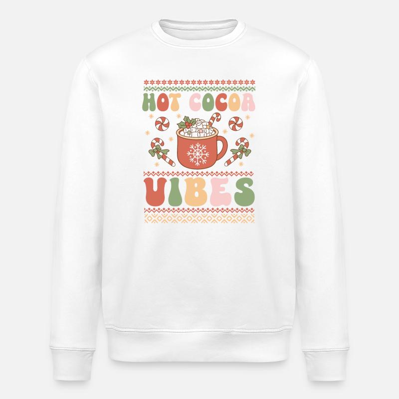 Pull de Noël moche - Sweat bio ROLLER Stanley/Stella Unisexe - blanc