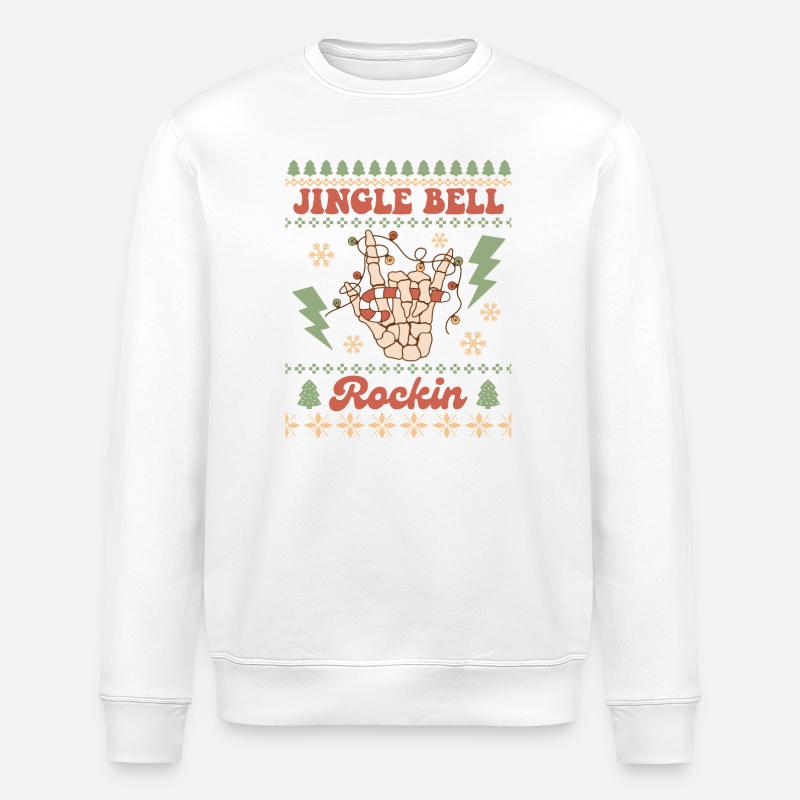 Hässlicher Weihnachtspullover - Stanley/Stella Unisex Bio-Sweatshirt ROLLER - Weiß
