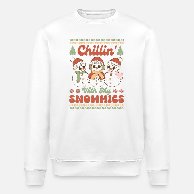 Hässlicher Weihnachtspullover - Stanley/Stella Unisex Bio-Sweatshirt ROLLER - Weiß