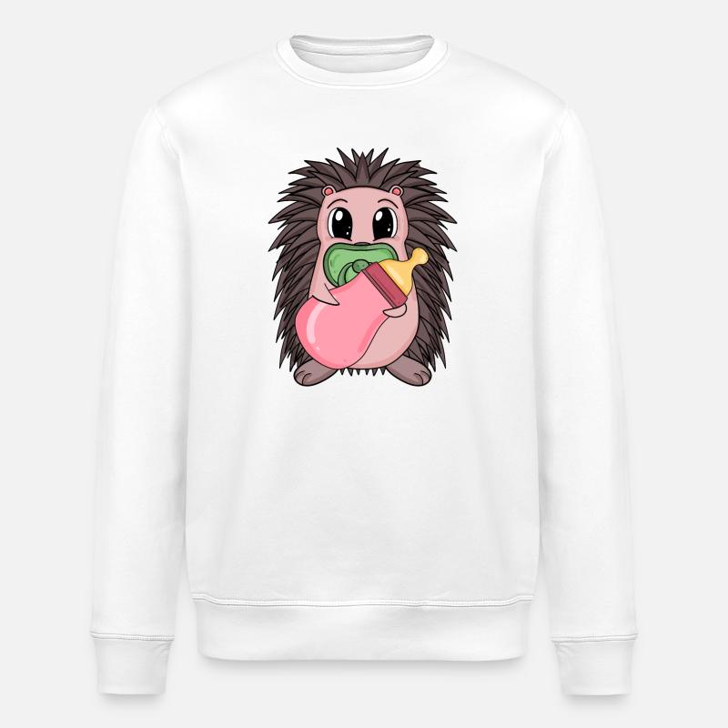 Motif de bébé hérisson - Sweat bio ROLLER Stanley/Stella Unisexe - blanc