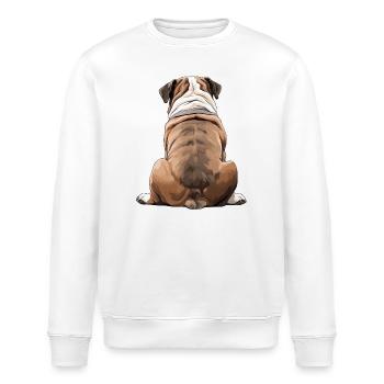 Bulldogge - Stanley/Stella Unisex Bio-Sweatshirt ROLLER - Weiß - Vorne - Nik (191cm)