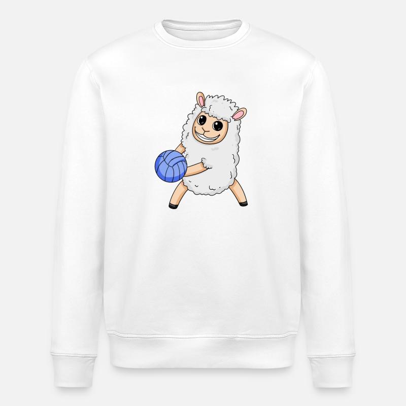 Volleyball Schaf - Stanley/Stella Unisex Bio-Sweatshirt ROLLER - Weiß