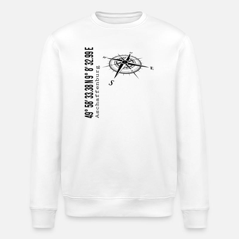Koordinaten Aschaffenburg - Stanley/Stella Unisex Bio-Sweatshirt ROLLER - Weiß