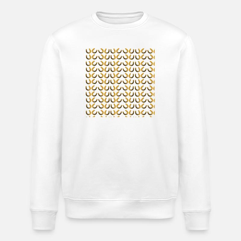 hufeisenmuster, pferde fans - Stanley/Stella Unisex Bio-Sweatshirt ROLLER - Weiß