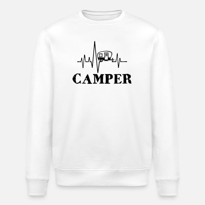 Camper Camping Saying Caravan Holidays Relax - Stanley/Stella ROLLER Unisex Organic Sweatshirt - white