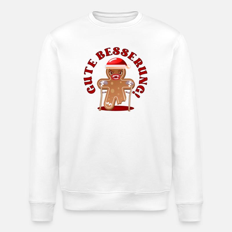 WEIHNACHTEN LEBKUCHEN GUTE BESSERUNG - Stanley/Stella Unisex Bio-Sweatshirt ROLLER - Weiß