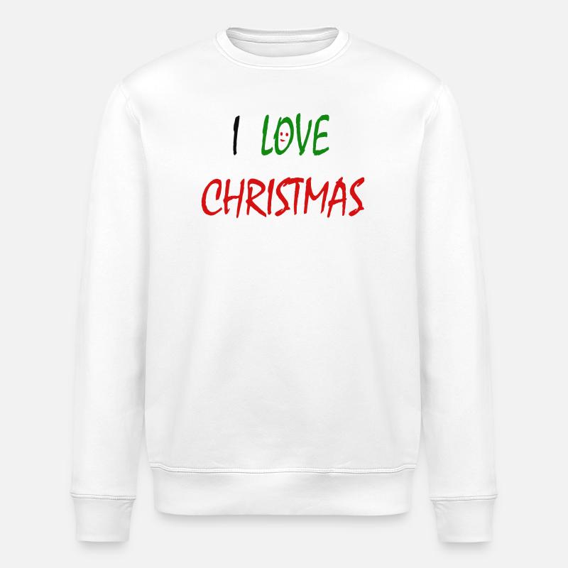 Ich liebe Weihnachten - Stanley/Stella Unisex Bio-Sweatshirt ROLLER - Weiß