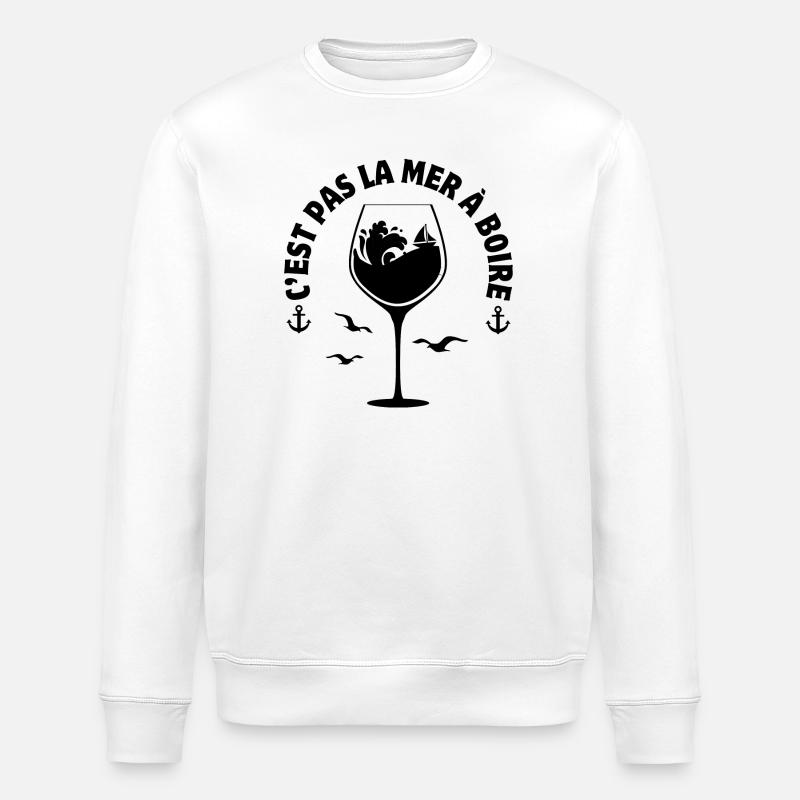 mer, marin, vacances à la mer - Sweat bio ROLLER Stanley/Stella Unisexe - blanc