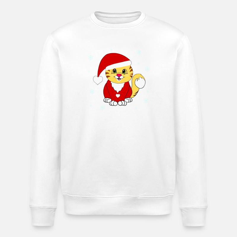 weihnachtskater - Stanley/Stella Unisex Bio-Sweatshirt ROLLER - Weiß
