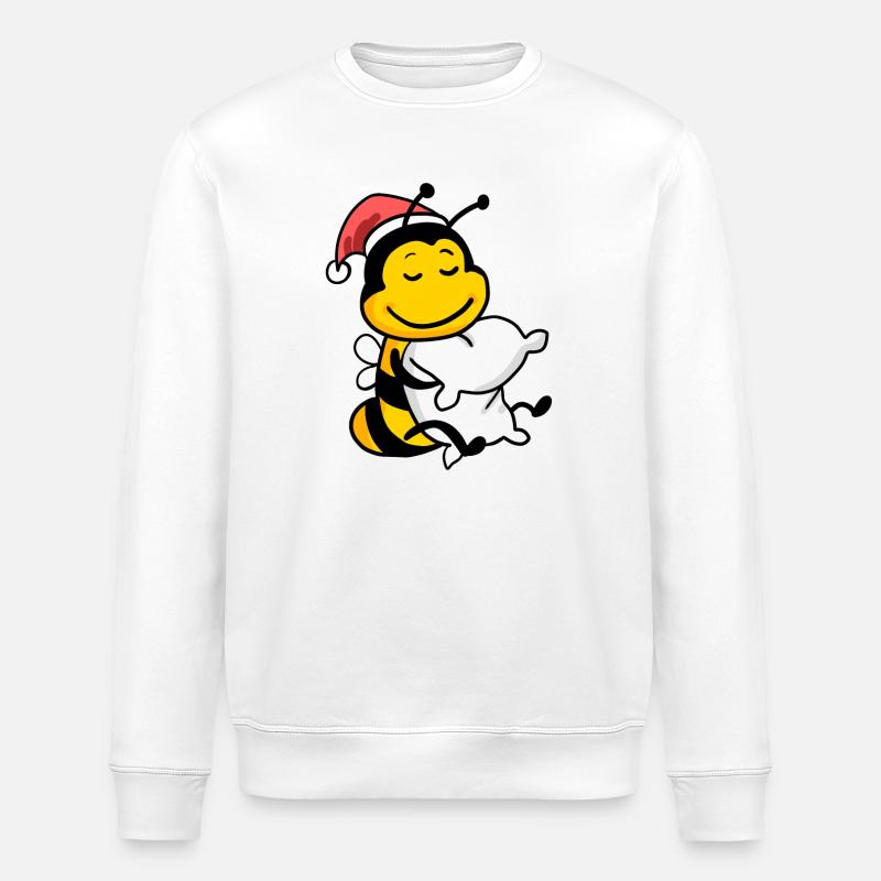 Bee Christmas - Stanley/Stella ROLLER Unisex Organic Sweatshirt - white