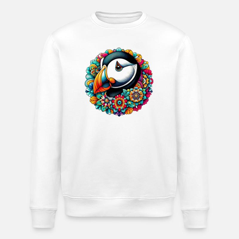 Macareux - Sweat bio ROLLER Stanley/Stella Unisexe - blanc