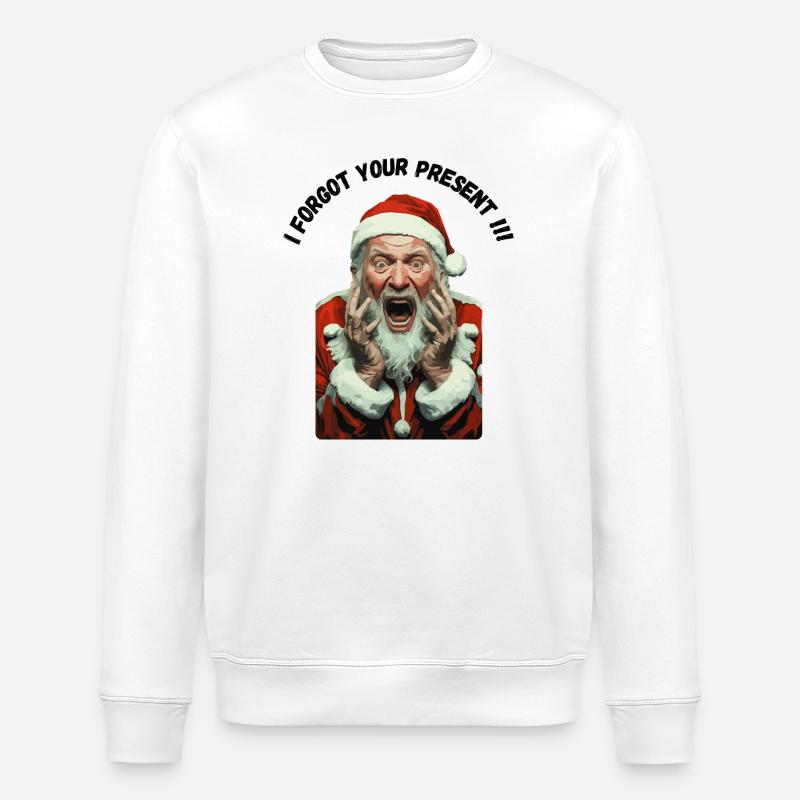Ich habe dein Weihnachtsgeschenk vergessen! Schock! - Stanley/Stella Unisex Bio-Sweatshirt ROLLER - Weiß