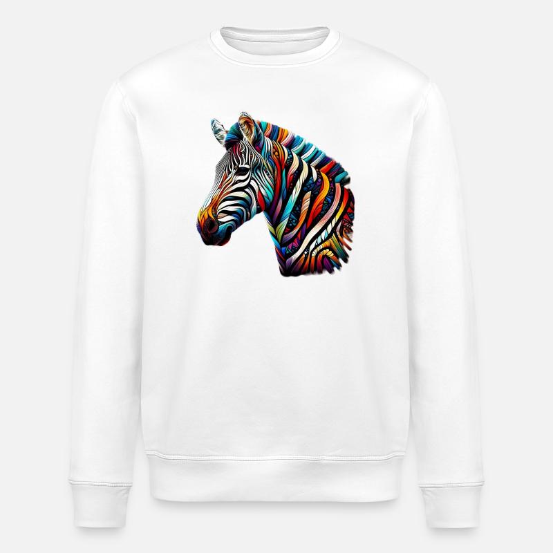 Zebra - Stanley/Stella Unisex Bio-Sweatshirt ROLLER - Weiß