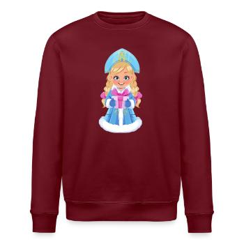 Ded Moroz Snegurotschka russischer Weihnachtsmann - Stanley/Stella Unisex Bio-Sweatshirt ROLLER - Burgunderrot - Vorne - Nik (191cm)