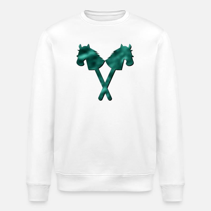 Hobby-Horsing REITEN - Stanley/Stella Unisex Bio-Sweatshirt ROLLER - Weiß