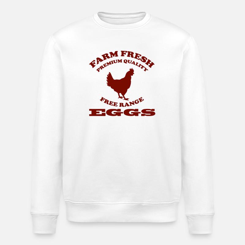 EGGS - Stanley/Stella ROLLER Unisex Organic Sweatshirt - white
