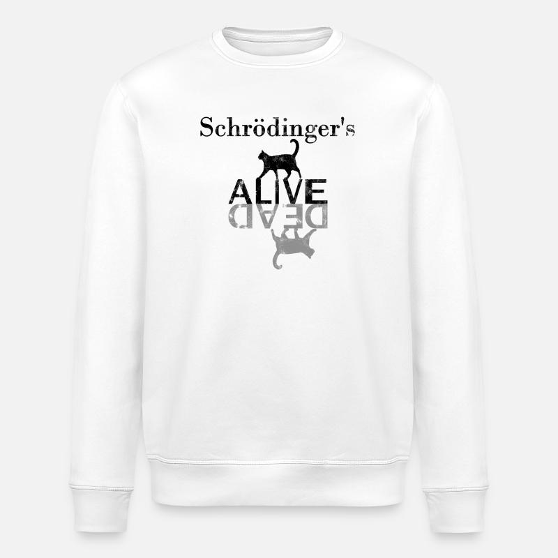 Le chat de Schrödinger - Sweat bio ROLLER Stanley/Stella Unisexe - blanc