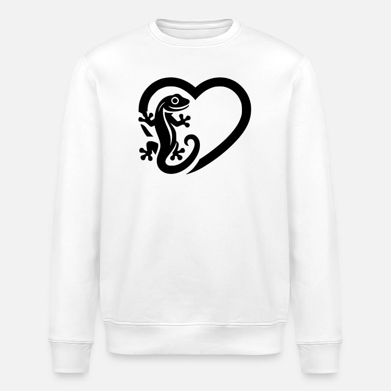 Gecko Love - Stanley/Stella Unisex Bio-Sweatshirt ROLLER - Weiß