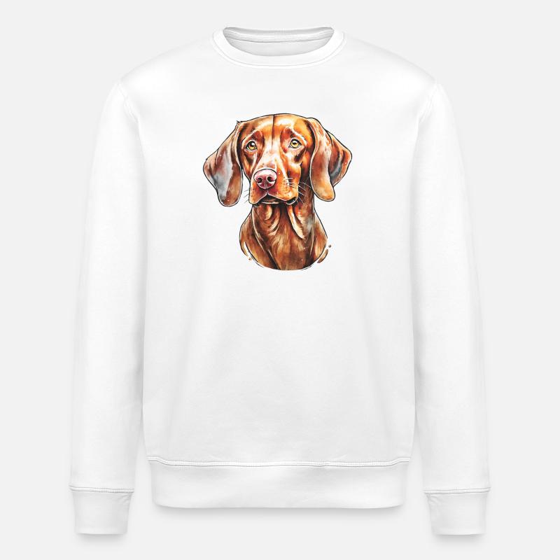 Magyar Vizsla Portrait - Stanley/Stella Unisex Bio-Sweatshirt ROLLER - Weiß