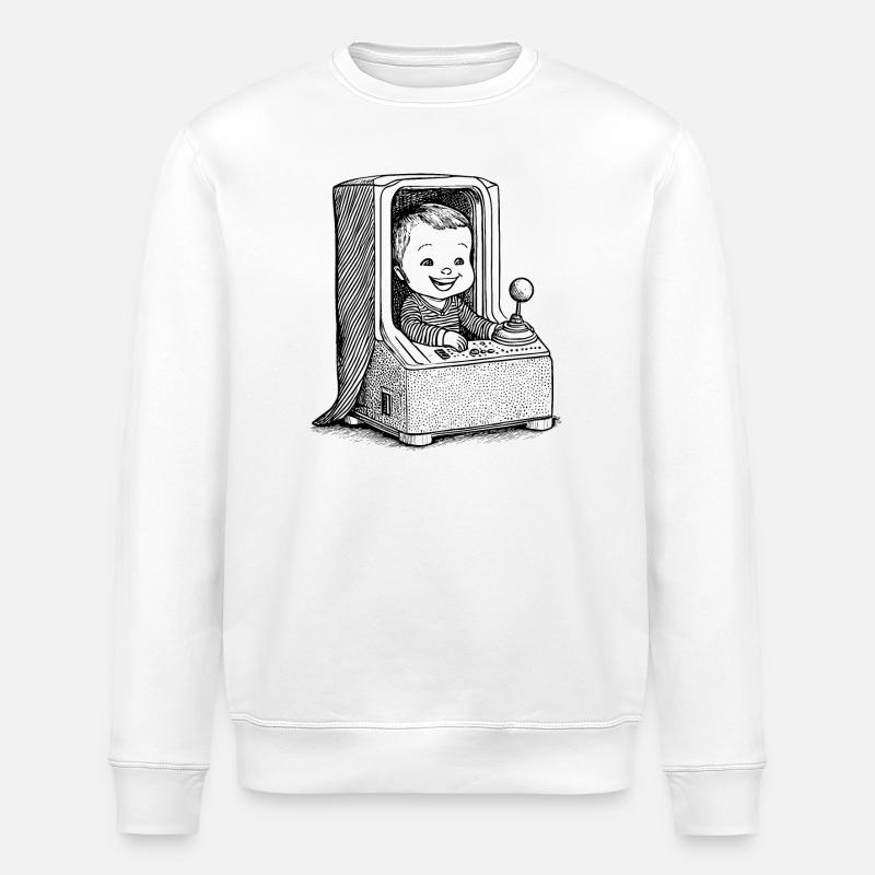 Bébé d’arcade - Sweat bio ROLLER Stanley/Stella Unisexe - blanc