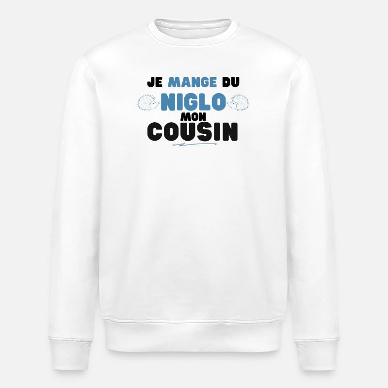 Je Mange Du Niglo Moi Cousin - Sweat bio ROLLER Stanley/Stella Unisexe - blanc
