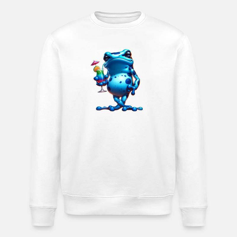 Pfeilgiftfrosch Frosch Design - Stanley/Stella Unisex Bio-Sweatshirt ROLLER - Weiß