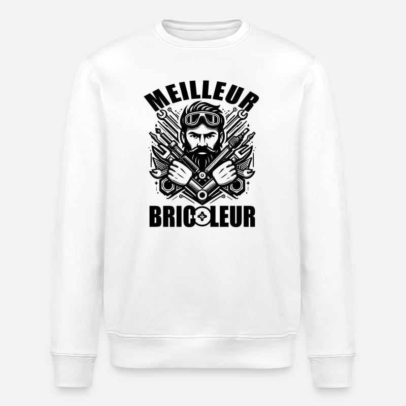 LE MEILLEUR BRICOLEUR - Sweat bio ROLLER Stanley/Stella Unisexe - blanc