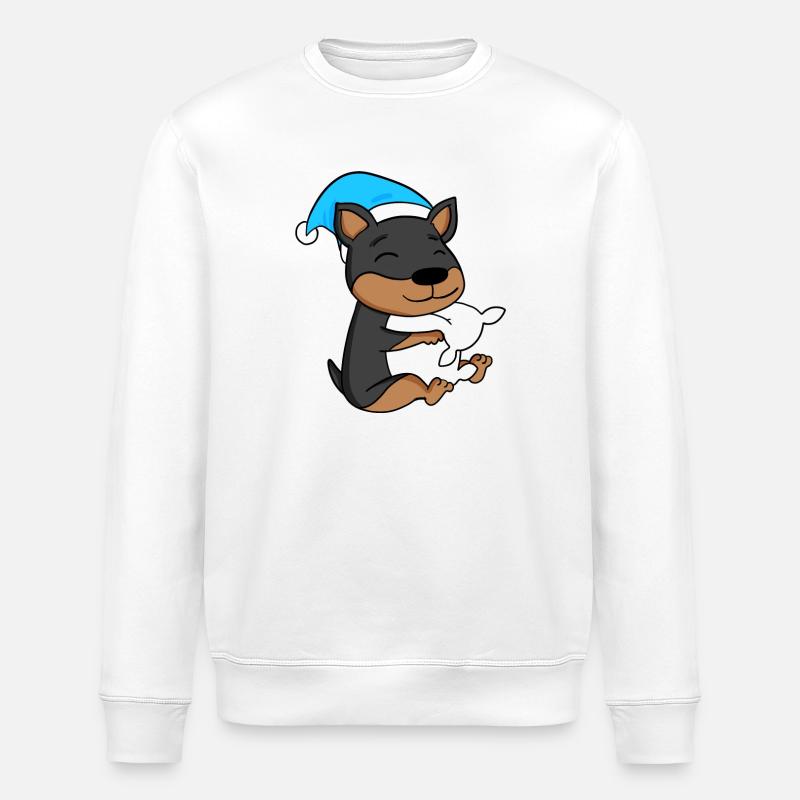 Sleeping Fatigue Dog Pillow Sleepyhead - Stanley/Stella ROLLER Unisex Organic Sweatshirt - white