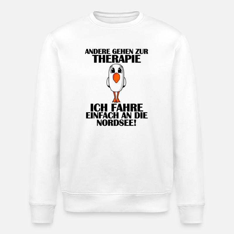 Nordsee Spruch - Stanley/Stella Unisex Bio-Sweatshirt ROLLER - Weiß