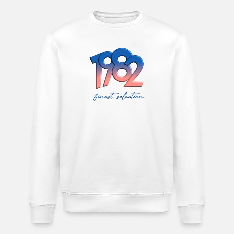 1982 - finest selection - Stanley/Stella ROLLER Unisex Organic Sweatshirt - white