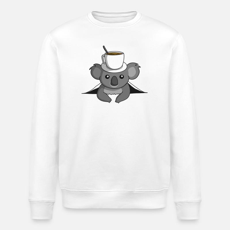 Kaffee Koala - Stanley/Stella Unisex Bio-Sweatshirt ROLLER - Weiß