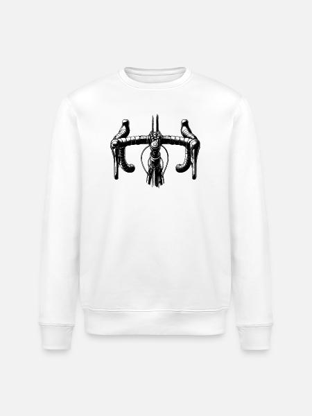 Landeveissykkel sykkel sykkel skisse svart hvit - Stanley/Stella ROLLER økologisk unisex-sweatshirt - hvit